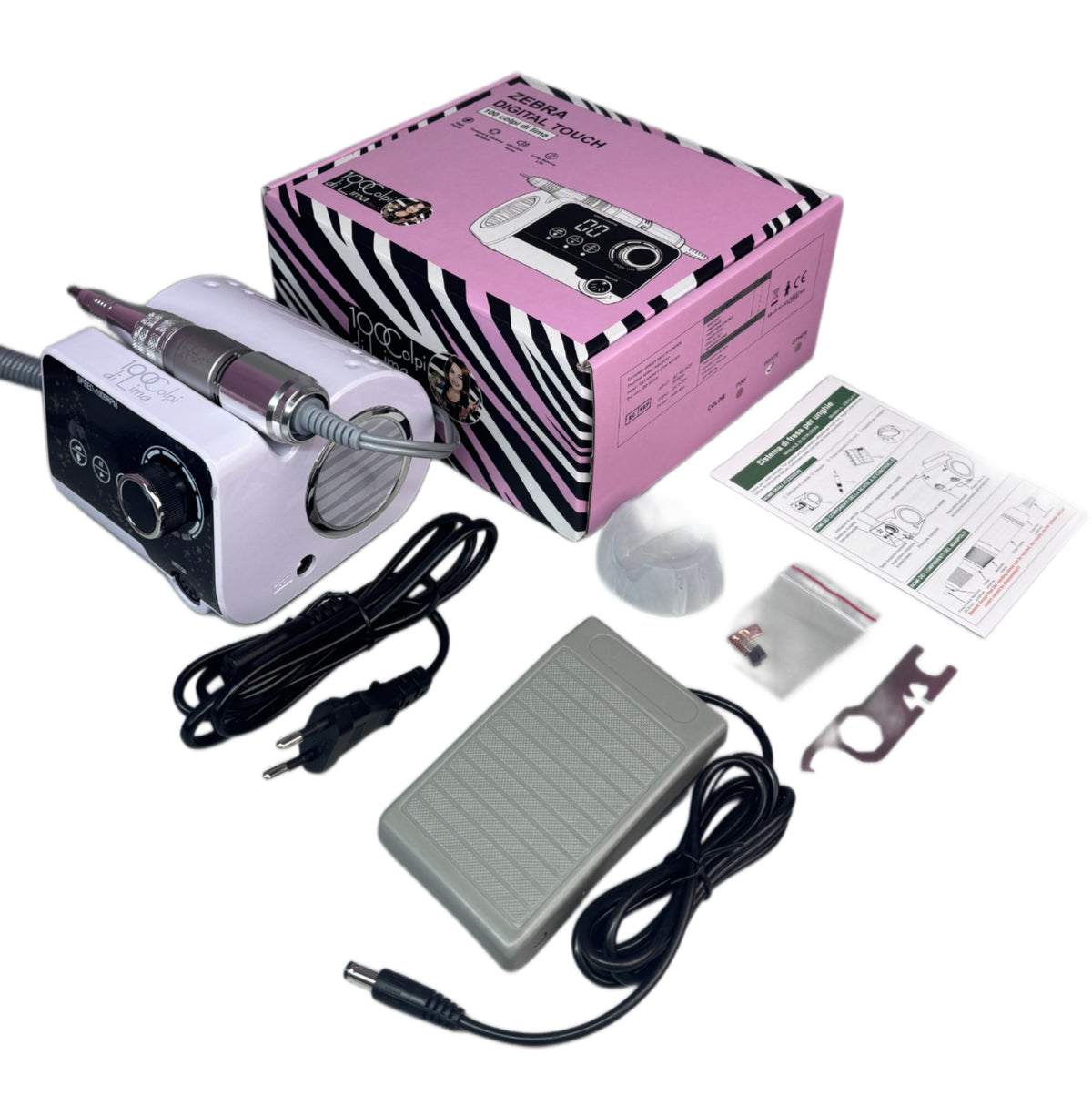 Fresa Zebra Digital Touch con Manipolo (Bianca)