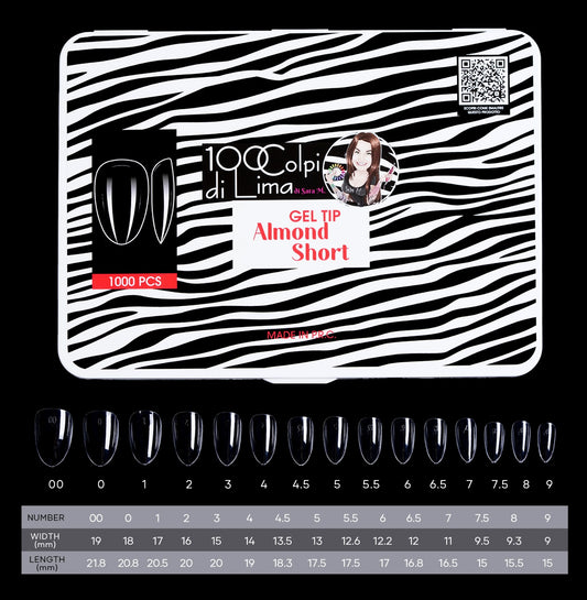 Soft Gel Tip Almond Short (1.000 pz)
