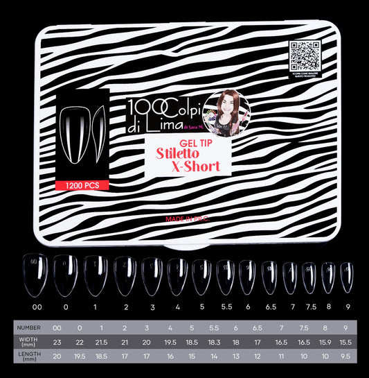 Soft Gel Tip Stiletto X-Short (1.200 pz)