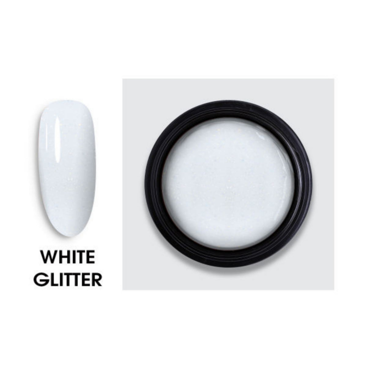 Builder Gel White Glitter