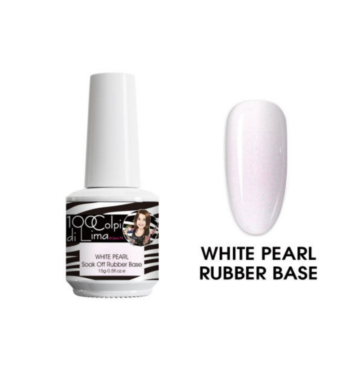 Soak OFF Rubber Base White Pearl