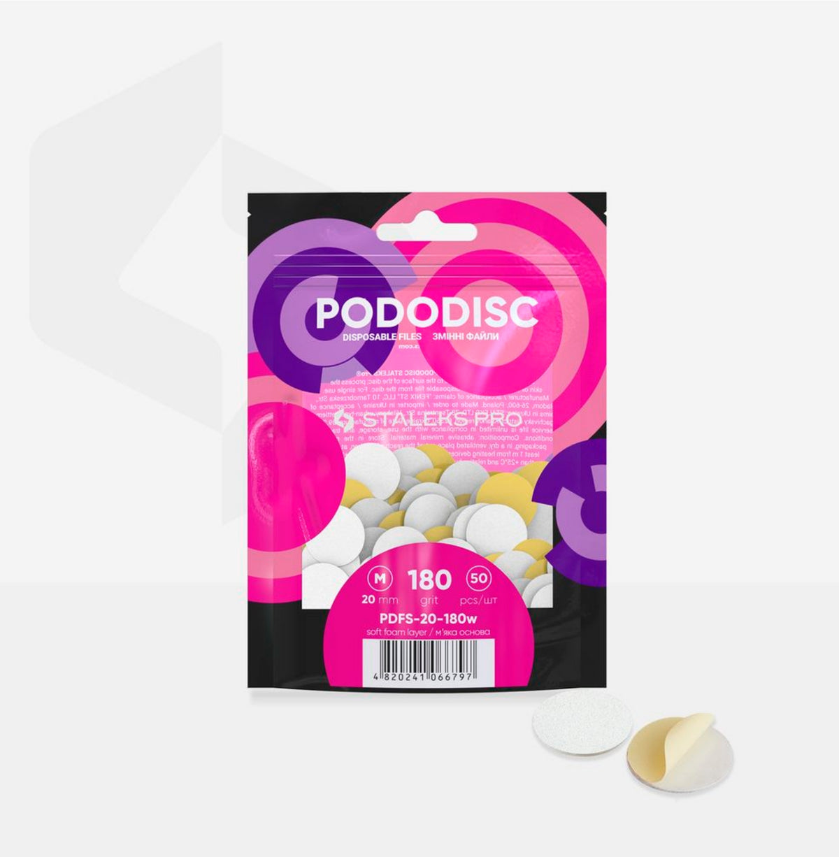 PODODISC Lime rotonde dischi Staleks Pro M - grana 180 (50 pz) - foto 3