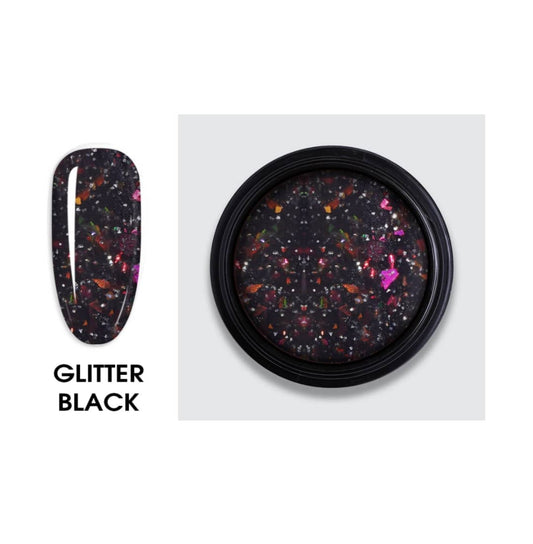 Builder Gel Glitter Black